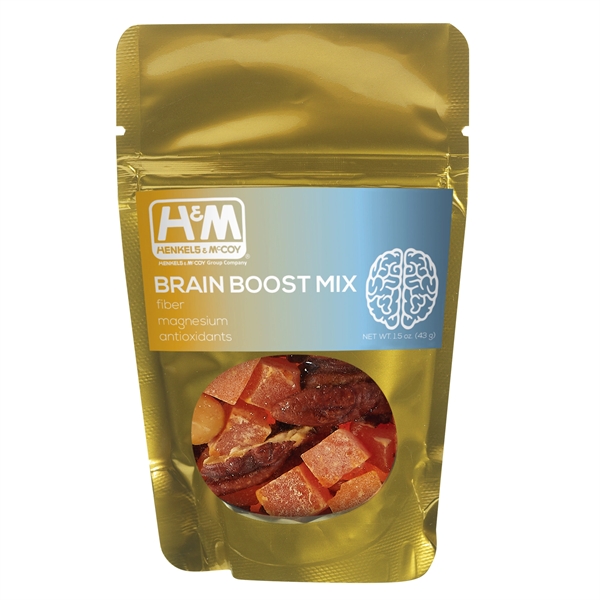 Healthy snacks in a resealable window pouch.... from ASI 71685 Midnite Snax®