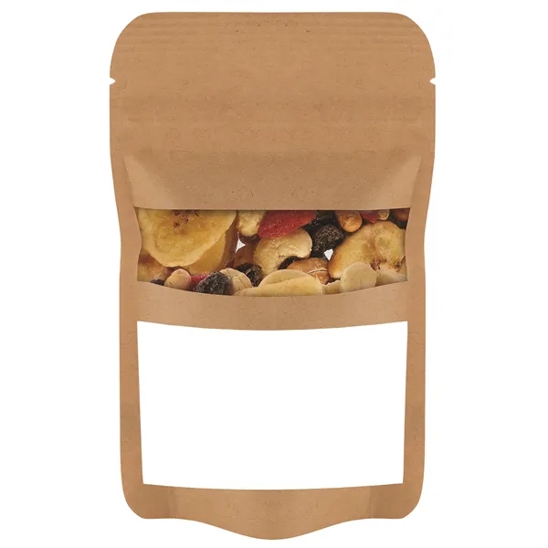 Healthy snacks in a resealable kraft window pouch.... from ASI 71685 Midnite Snax®
