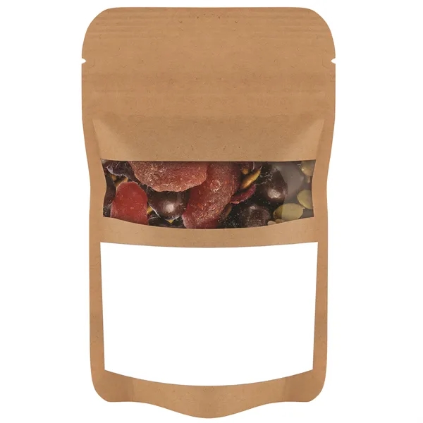 Healthy snacks in a resealable kraft window pouch.... from ASI 71685 Midnite Snax®