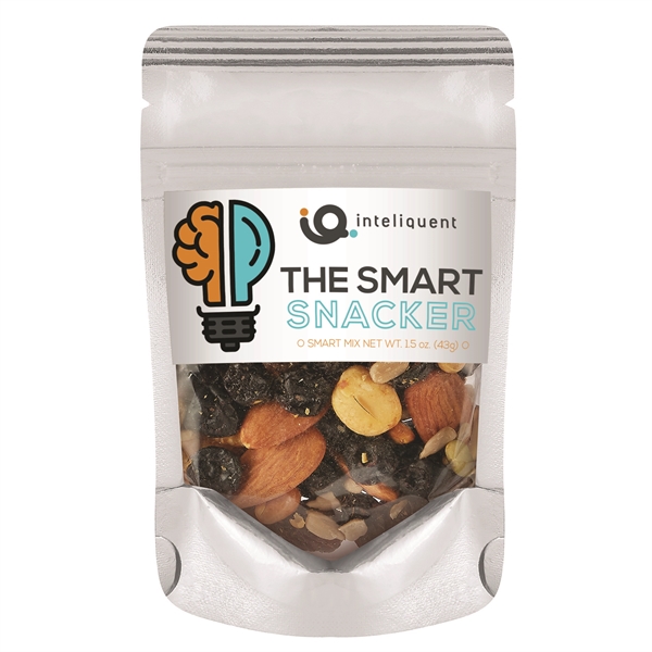 Healthy snacks in a resealable clear pouch.... from ASI 71685 Midnite Snax®