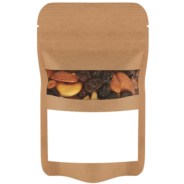 Healthy snacks in a resealable kraft window pouch.... from ASI 71685 Midnite Snax®