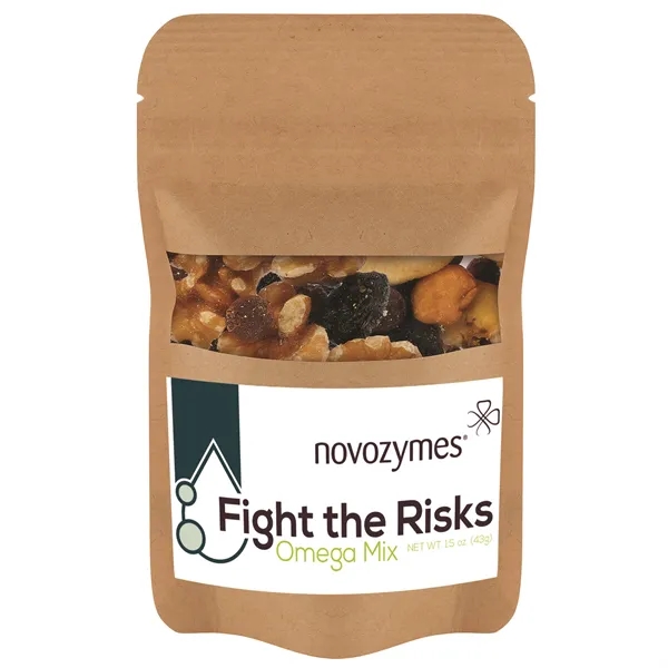 Healthy snacks in a resealable kraft window pouch.... from ASI 71685 Midnite Snax®