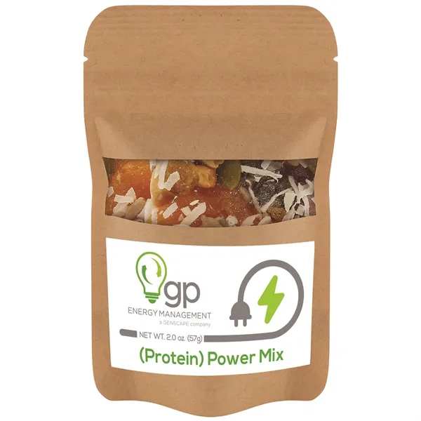 Healthy snacks in a resealable kraft window pouch.... from ASI 71685 Midnite Snax®