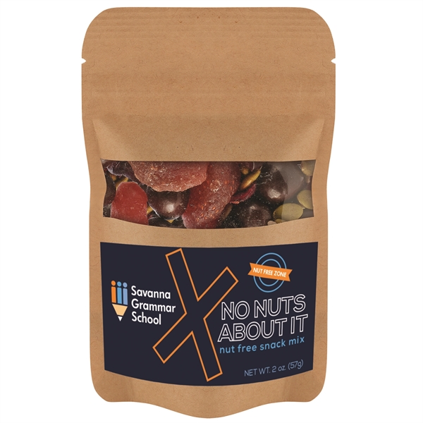Healthy snacks in a resealable kraft window pouch.... from ASI 71685 Midnite Snax®