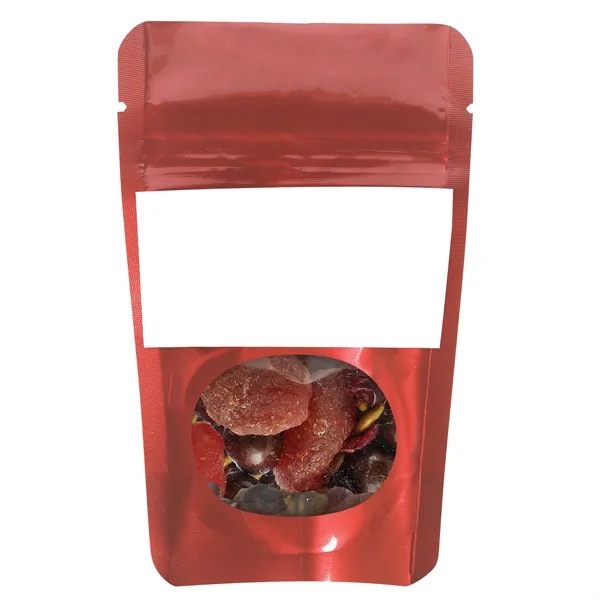 Healthy snacks in a resealable window pouch.... from ASI 71685 Midnite Snax®