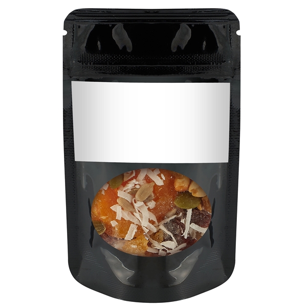 Healthy snacks in a resealable window pouch.... from ASI 71685 Midnite Snax®