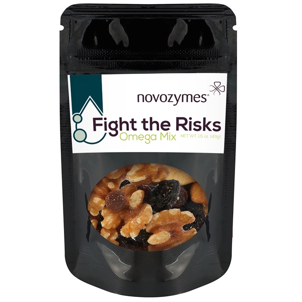 Healthy snacks in a resealable window pouch.... from ASI 71685 Midnite Snax®