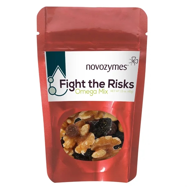 Healthy snacks in a resealable window pouch.... from ASI 71685 Midnite Snax®