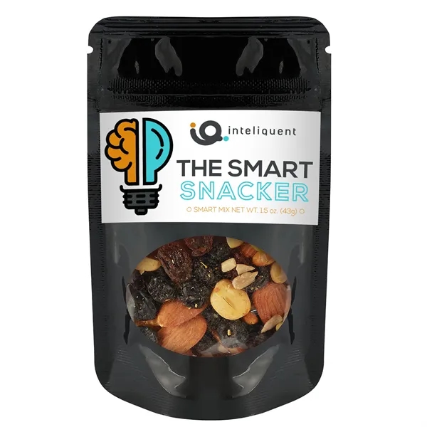 Healthy snacks in a resealable window pouch.... from ASI 71685 Midnite Snax®