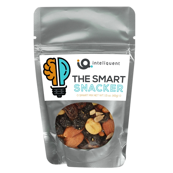 Healthy snacks in a resealable window pouch.... from ASI 71685 Midnite Snax®