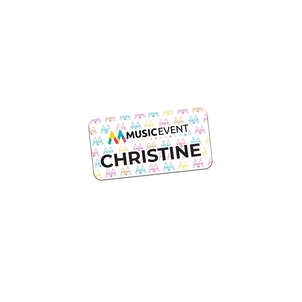3" x 1.5" x 1/8" acrylic plastic name badge with 5D... from ASI 90807 Tekweld