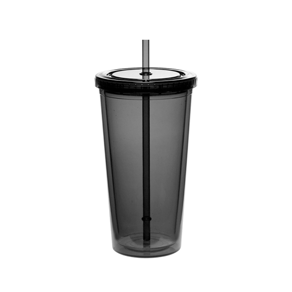 20 oz. double wall acrylic tumbler with straw plus free 1... from ASI 37218 Athena Promo (tm)