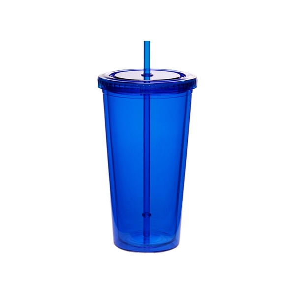 20 oz. double wall acrylic tumbler with straw plus free 1... from ASI 37218 Athena Promo (tm)