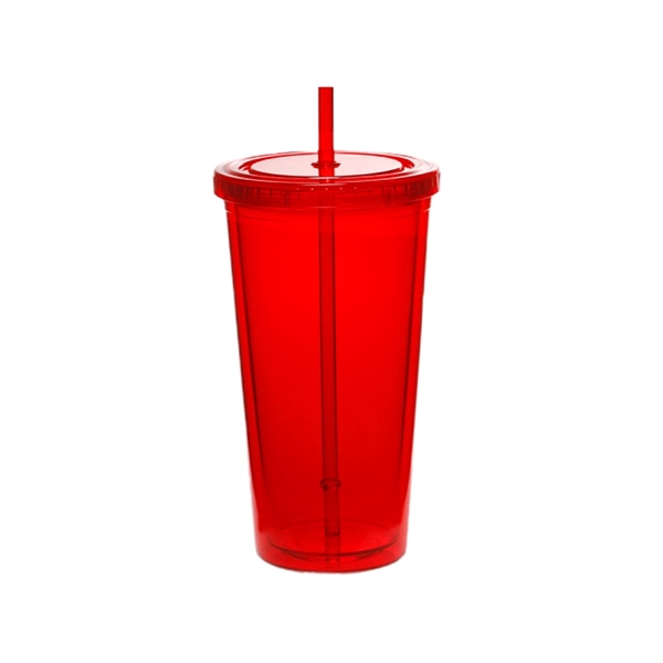 20 oz. double wall acrylic tumbler with straw plus free 1... from ASI 37218 Athena Promo (tm)