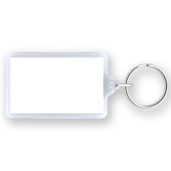 Rectangle optical grade full color acrylic key tag with standard 24mm... from ASI 93520 Ventura Inc