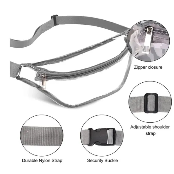 One compartment stadium-approved clear fanny pack with adjustable strap available in... from ASI 40544 Binaco