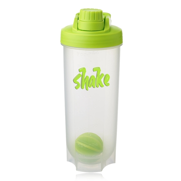 24 oz. plastic shaker bottle with weighted mixing ball and screw... from ASI 39552 BEL Promo