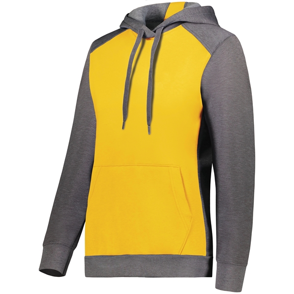 The Ladies' Three-Season Fleece Pullover Hoodie is an Eco-Revive style crafted... from ASI 37461 Augusta Sportswear