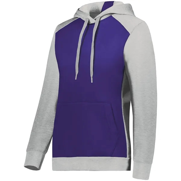 The Ladies' Three-Season Fleece Pullover Hoodie is an Eco-Revive style crafted... from ASI 37461 Augusta Sportswear