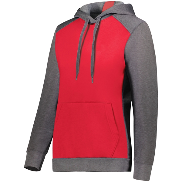 The Ladies' Three-Season Fleece Pullover Hoodie is an Eco-Revive style crafted... from ASI 37461 Augusta Sportswear