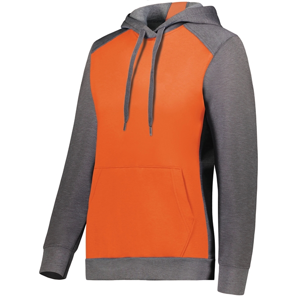 The Ladies' Three-Season Fleece Pullover Hoodie is an Eco-Revive style crafted... from ASI 37461 Augusta Sportswear