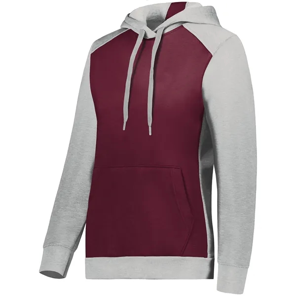 The Ladies' Three-Season Fleece Pullover Hoodie is an Eco-Revive style crafted... from ASI 37461 Augusta Sportswear