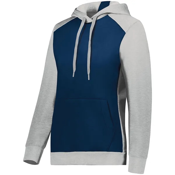 The Ladies' Three-Season Fleece Pullover Hoodie is an Eco-Revive style crafted... from ASI 37461 Augusta Sportswear