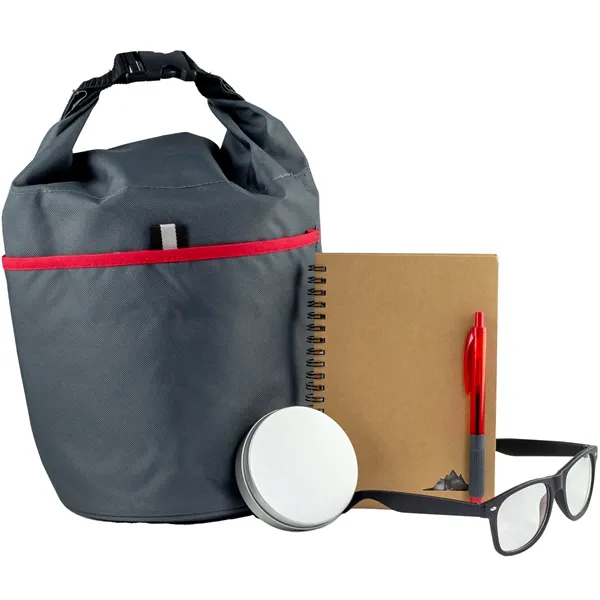 Kit with putty, pen, notebook, blue blockers, and lunch bag.... from ASI 57653 Gold Bond