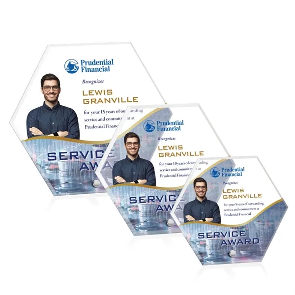 Polaris Hexagon VividPrint™ Award - Silver... from ASI 84592 St Regis Group / St Regis