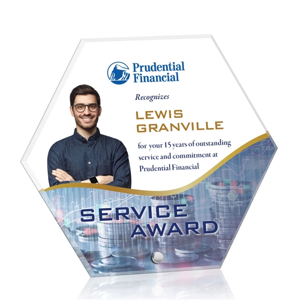 Polaris Hexagon VividPrint™ Award - Silver... from ASI 84592 St Regis Group / St Regis