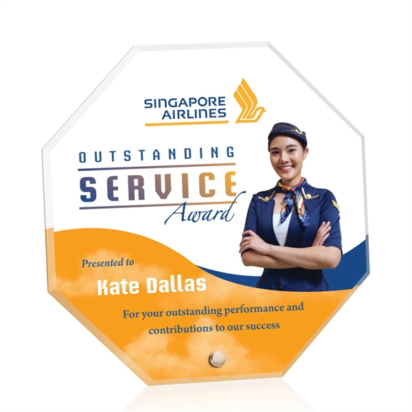 Polaris Octagon VividPrint™ Award - Gold... from ASI 84592 St Regis Group / St Regis