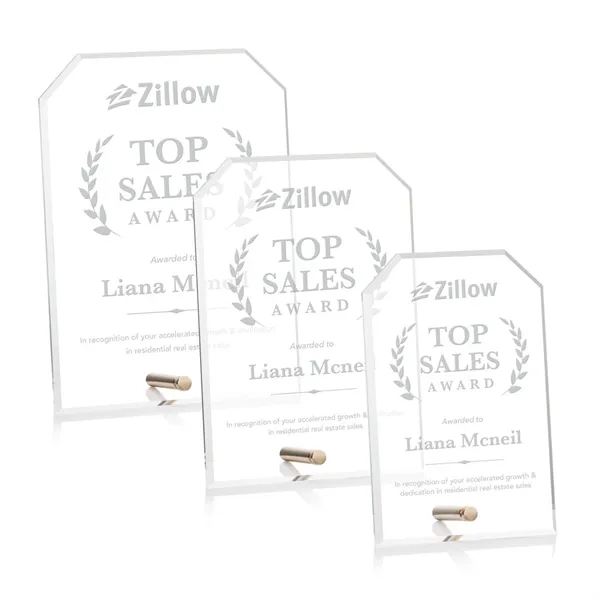 Polaris Clipped Rectangle Award - Gold... from ASI 84592 St Regis Group / St Regis