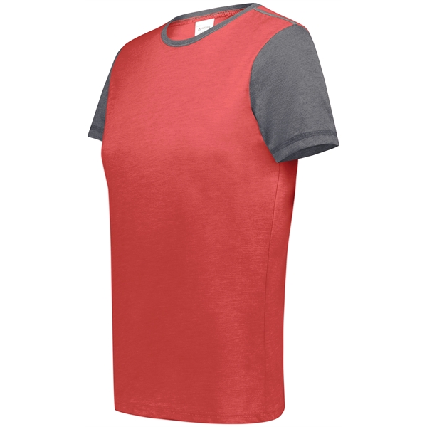 Ladies Gameday Vintage Ringer Tee with 50% polyester/38% cotton/12% rayon.... from ASI 37461 Augusta Sportswear
