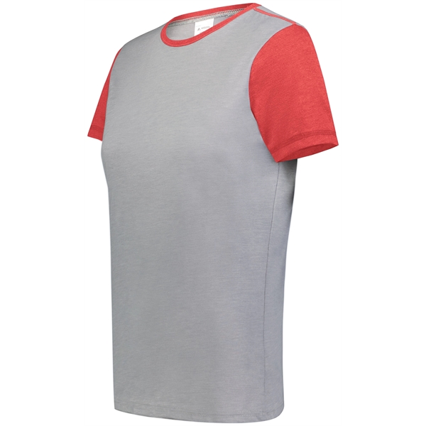 Ladies Gameday Vintage Ringer Tee with 50% polyester/38% cotton/12% rayon.... from ASI 37461 Augusta Sportswear