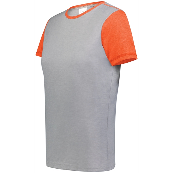 Ladies Gameday Vintage Ringer Tee with 50% polyester/38% cotton/12% rayon.... from ASI 37461 Augusta Sportswear