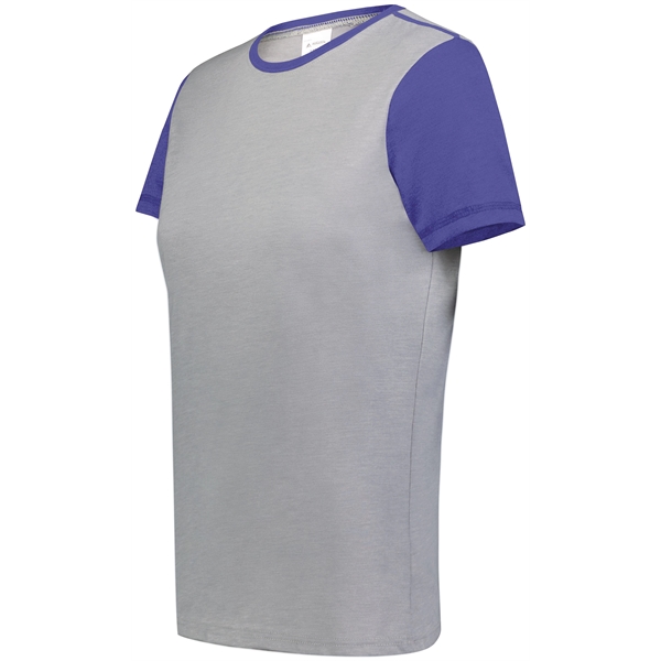 Ladies Gameday Vintage Ringer Tee with 50% polyester/38% cotton/12% rayon.... from ASI 37461 Augusta Sportswear