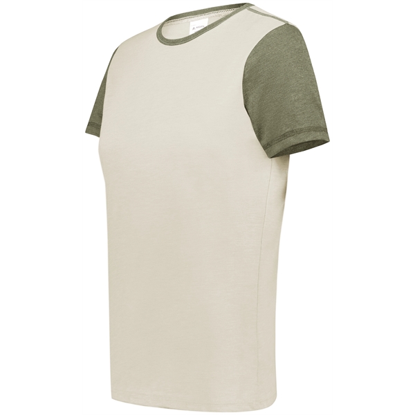 Ladies Gameday Vintage Ringer Tee with 50% polyester/38% cotton/12% rayon.... from ASI 37461 Augusta Sportswear