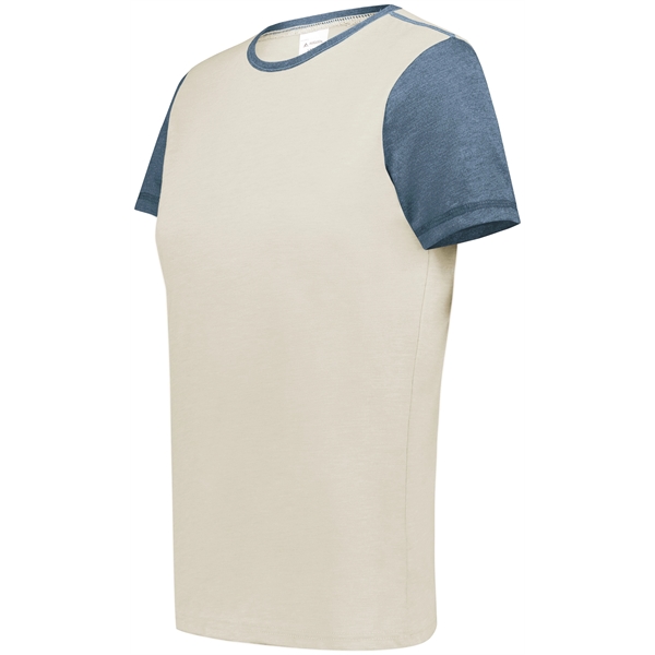 Ladies Gameday Vintage Ringer Tee with 50% polyester/38% cotton/12% rayon.... from ASI 37461 Augusta Sportswear