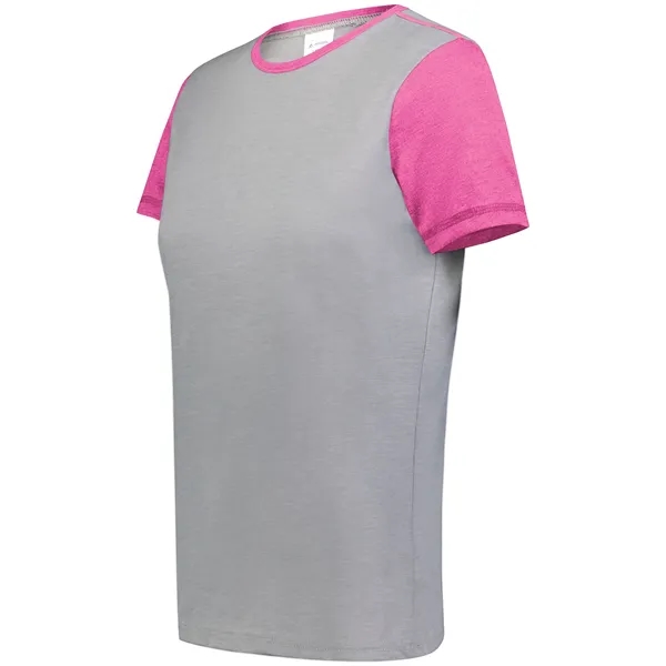 Ladies Gameday Vintage Ringer Tee with 50% polyester/38% cotton/12% rayon.... from ASI 37461 Augusta Sportswear