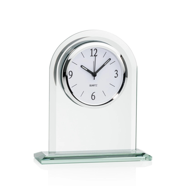 Arch shape 6 1/2" clock with chrome face.... from ASI 84592 St Regis Group