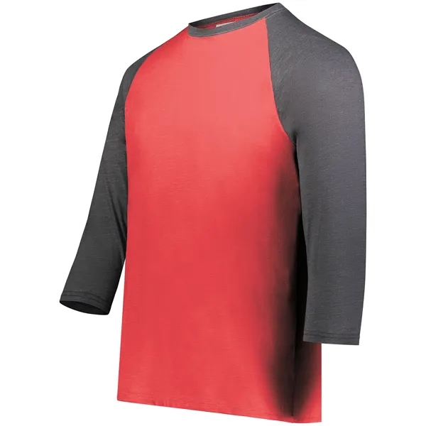 Youth Gameday Vintage 3/4 Tee with 50% polyester/38% cotton/12% rayon.... from ASI 37461 Augusta Sportswear