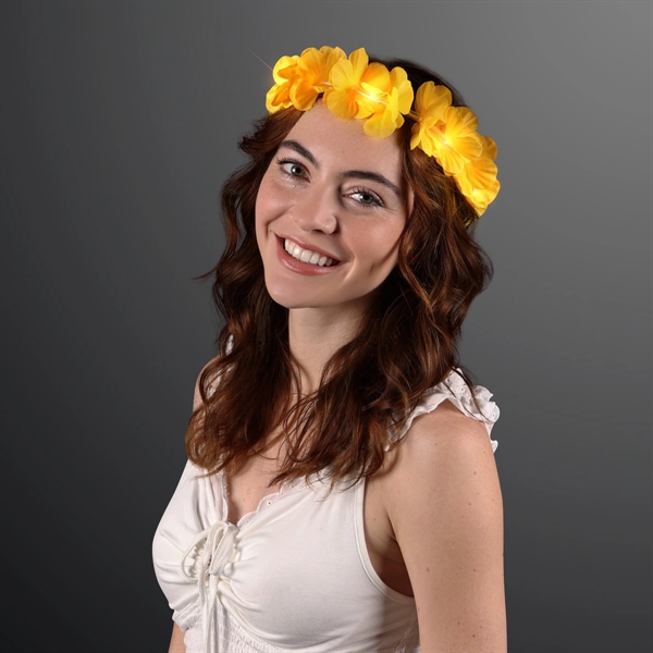 LED Value Flower Crowns, Lei Headband;  Blank Pricing... from ASI 34194 ALightPromos