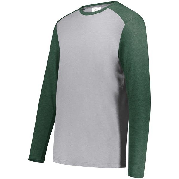Youth Gameday Vintage Long Sleeve Tee with 50% polyester/38% cotton/12% rayon.... from ASI 37461 Augusta Sportswear