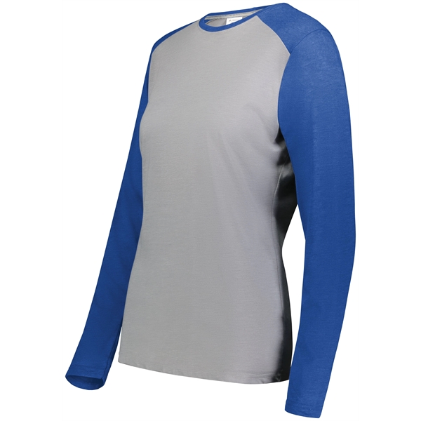 Ladies Gameday Vintage Long Sleeve with 50% polyester/38% cotton/12% rayon.... from ASI 37461 Augusta Sportswear