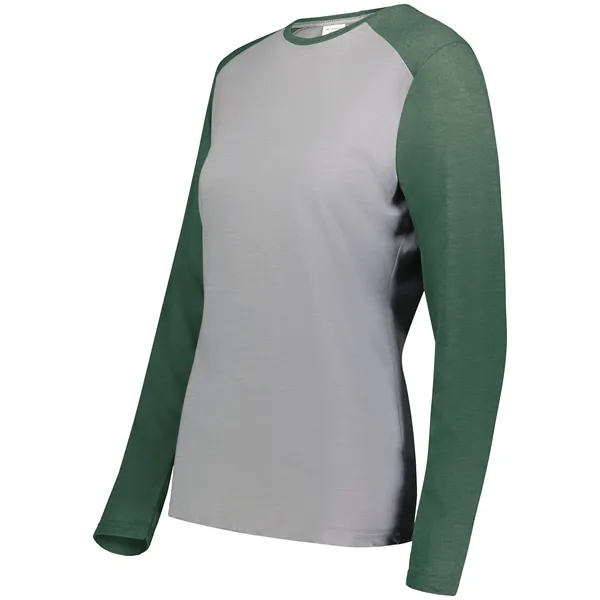 Ladies Gameday Vintage Long Sleeve with 50% polyester/38% cotton/12% rayon.... from ASI 37461 Augusta Sportswear