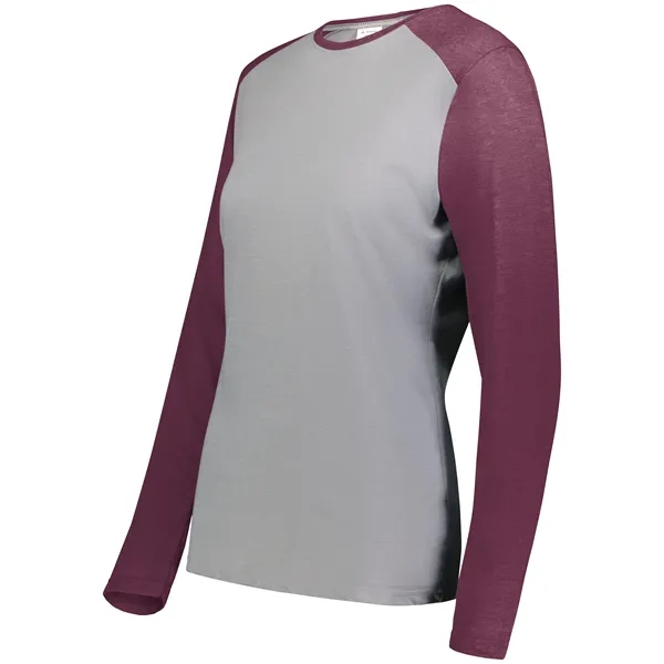 Ladies Gameday Vintage Long Sleeve with 50% polyester/38% cotton/12% rayon.... from ASI 37461 Augusta Sportswear