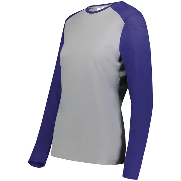 Ladies Gameday Vintage Long Sleeve with 50% polyester/38% cotton/12% rayon.... from ASI 37461 Augusta Sportswear