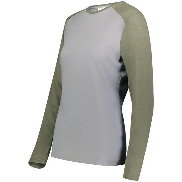 Ladies Gameday Vintage Long Sleeve with 50% polyester/38% cotton/12% rayon.... from ASI 37461 Augusta Sportswear