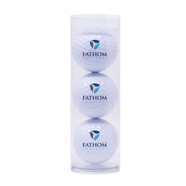 Three TaylorMade Distance Plus golf balls in a plastic tube.... from ASI 38120 Ball Pro / Diversified Quality Kitchenware