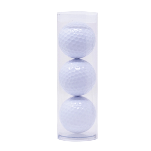 Three TaylorMade Distance Plus golf balls in a plastic tube.... from ASI 38120 Ball Pro / Diversified Quality Kitchenware